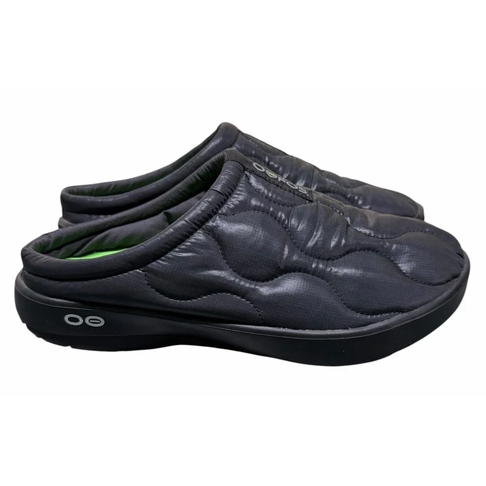 Oofos Oocoozie Thermo Mules Black Men's‎ Size 12